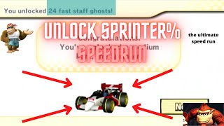 THE SPRINTER SPRINT - MarioKart Wii unlock Sprinter% speed run {pt. 1}