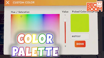 Rec Room COLOR Palette UPDATE