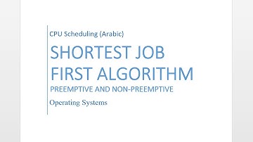 SJF Non-Preemptive - Shortest Job First Algorithm (Arabic)