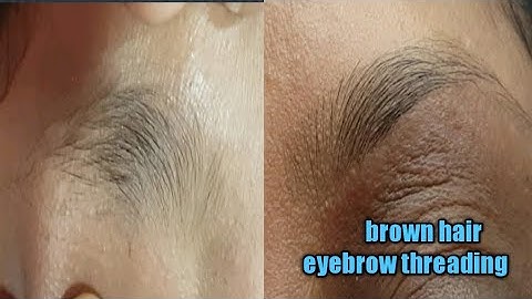 Brown hair eyebrow threading/perfect eyebrow threading technique/thin eyebrow threading/eyebrow thre