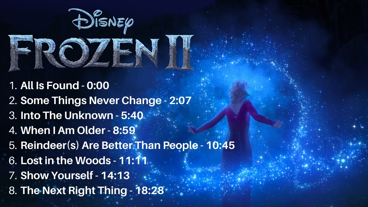 song list from frozen