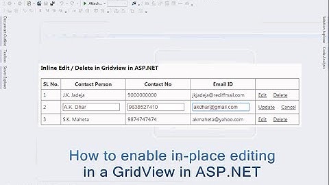 How to enable in-place editing with validation control in a GridView in ASP.NET