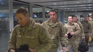 Thousands of service members pass through Lambert Airport on their way home for the holidays