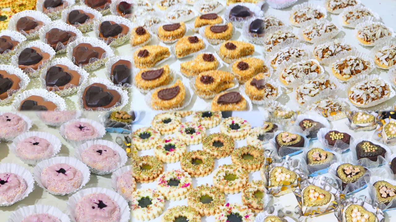 بعجينة وحدة خرجت 7 انواع صابلي بريستيج واقتصادي اكثر من 130 حبة حلويات باشكال واذواق وحشوات مختلفة