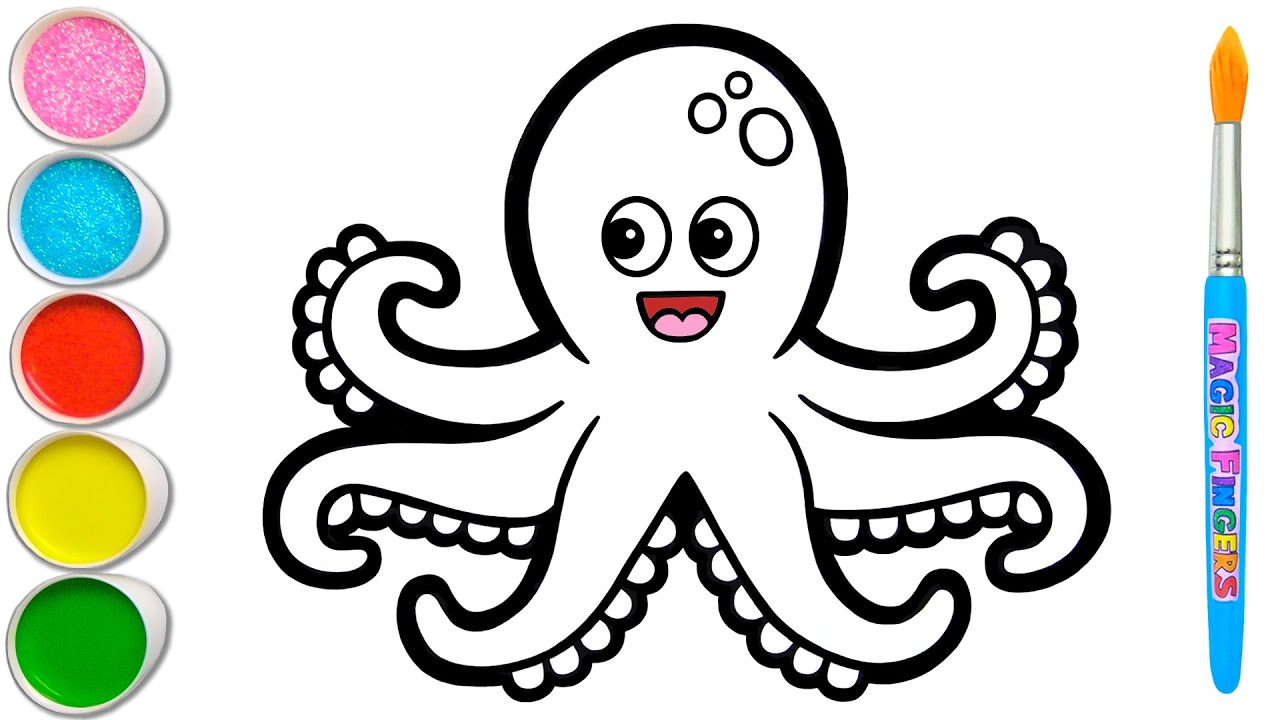 Octopus Drawing Tutorial  How to draw an Octopus step by step