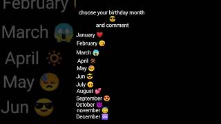 choose your birthday month and get your best colity shorts trending viral