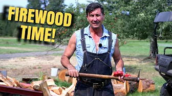 Splitting Firewood for My New Woodshed! 🌲