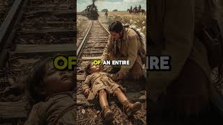 Little Girl Tied to Train Tracks by Evil Father #western #littlegirl #nativeamerican