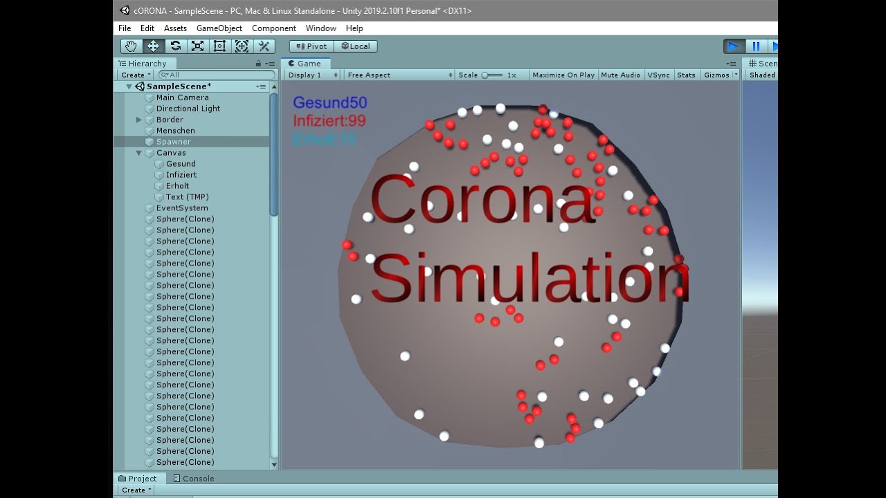 Corona Simulation programmiert -- Was bringen die Maßnahmen--? |Part 1 ...