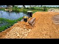 Wonderful extreme heavy bulldozer shantui dh17c2 working push stone fill build new road