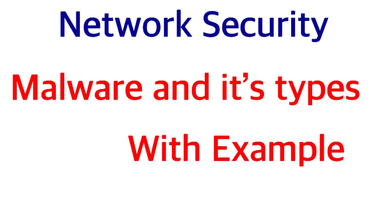Network Security|Malware and its types
