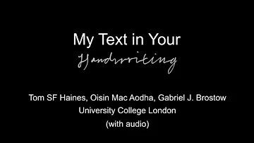 My Text in Your Handwriting