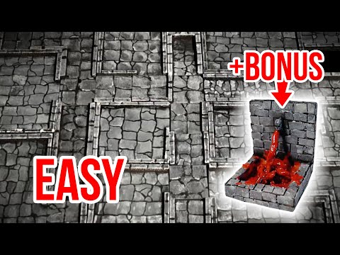 Easy Dungeon Tiles - Modular Cardboard Dungeon Tiles, Sewers, Caves and More!
