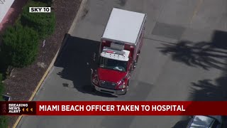 Miami Beach police officer rushed to hospital after suffering medical emergency