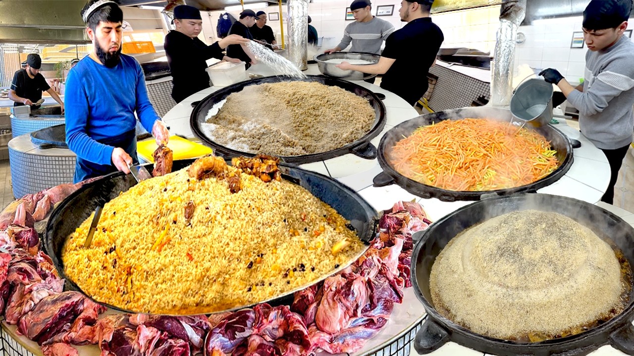 SHOCK! 500 KG FINISHED IN 35 MINUTES  | THE KING OF UZBEK MEAT PILAF | STREET FOOD UZBEKISTAN