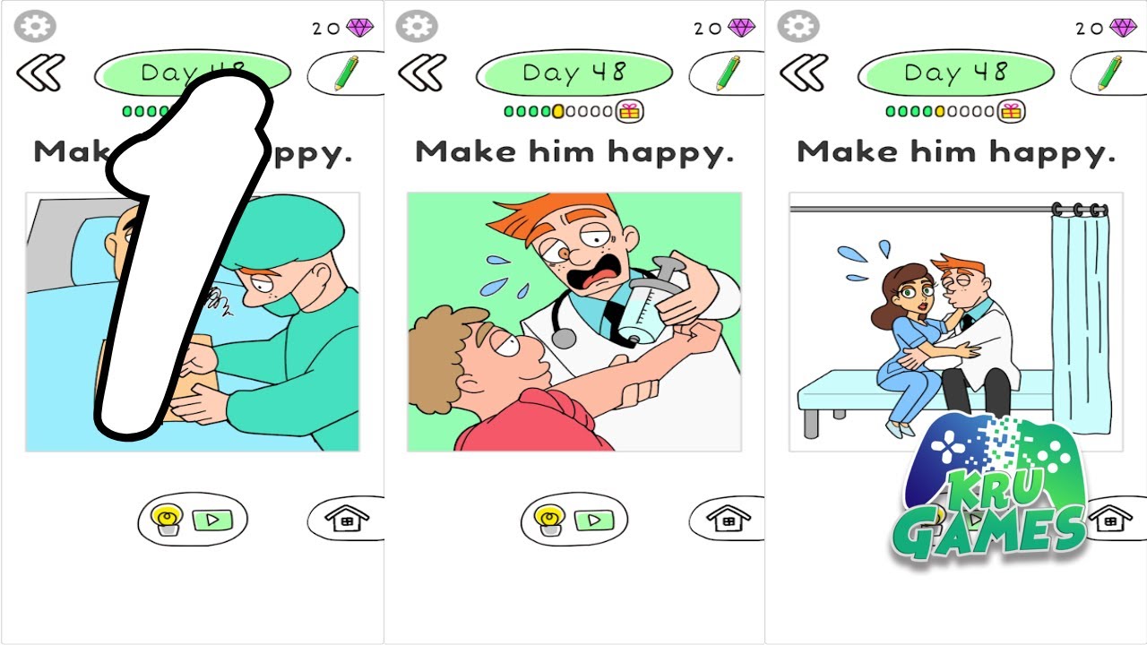 Draw Happy Clinic Gameplay Walkthrough #1 (Android, IOS)