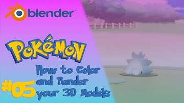 How To Make a Pokemon Animation In Blender - Tutorial 5 -  How to Color and Render your 3D Models
