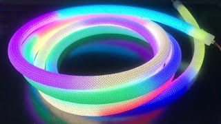 Braided Addressable Rgbw Led Neon Flex Rope Light - Superlightingled