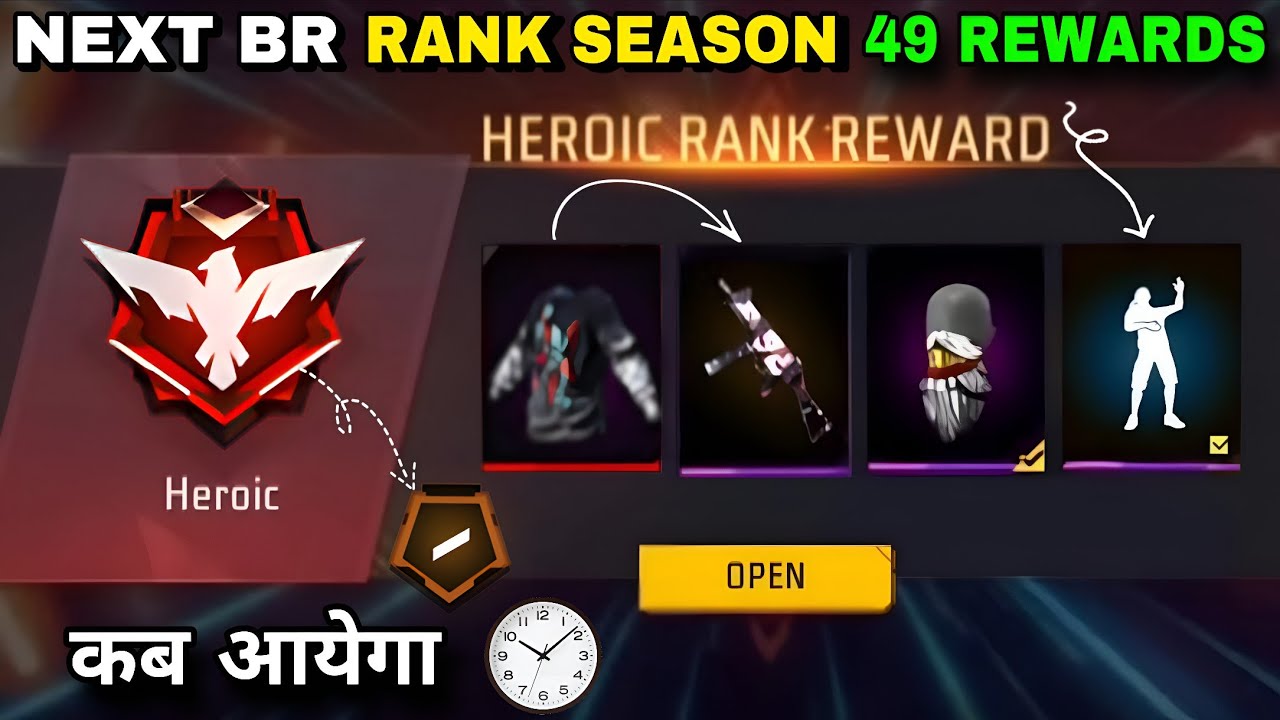 Free Fire Full Ranking Rewards Next BR Rank Season 49 Rewards 🤯 | New Rank Season 2026 Free Rewards ...