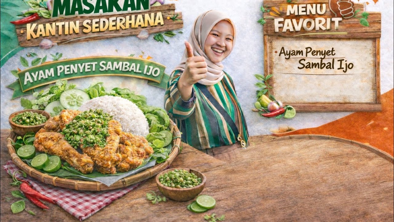 Sensasi Pedas Segar Ayam Penyet Sambal Ijo