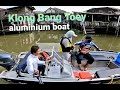 Aluminium boat in the river #small adventure in the city#Klong BangToey#Thailand river