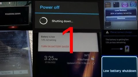 Battery Low & Battery Empty Alert Collection (PART 1) (June 7, 2022)