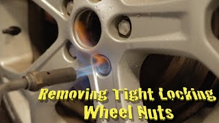 Removing a Tight Locking Wheel Nut.... Don't Shear Your Locking Wheel Nut Key.