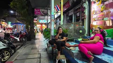 🇹🇭 [4K] Central Pattaya Road massage shops tour - Pattaya, Thailand October 2025