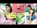 Life Saving SAFETY & SURVIVAL Hacks | Anaysa