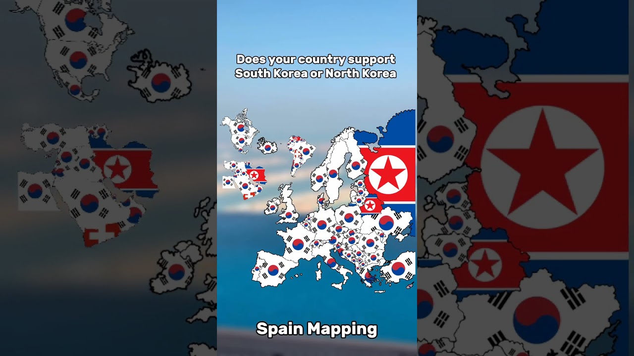 Does your country support South Korea or North Korea #geography #history #europe #mapping