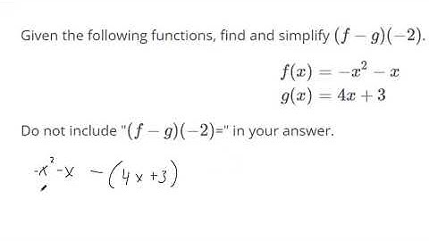 Combine functions using algebraic operations