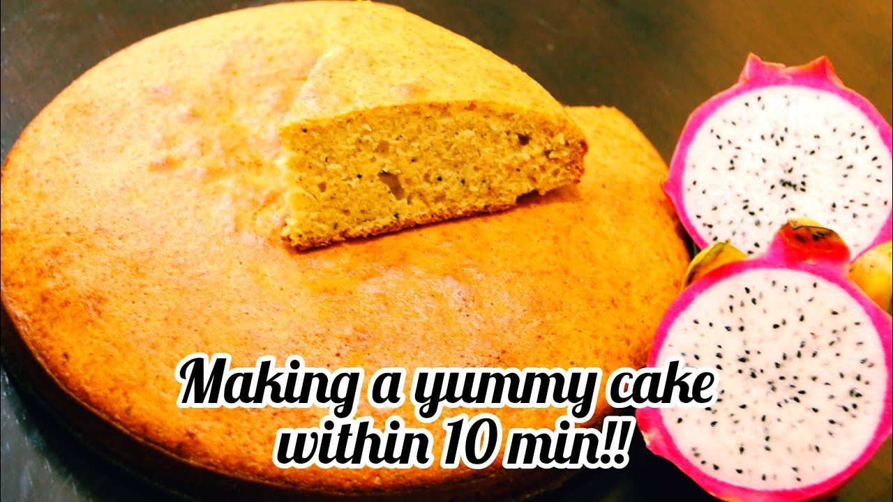 Making a delicious dragon fruit cake within 10 min !! YouTube