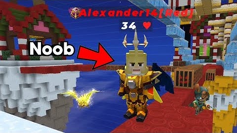 I Met Noob Youtuber in Bedwars!! (Blockman Go)