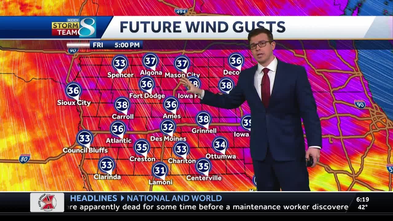 Iowa weather: A very windy Friday leading to a weekend cooldown - YouTube
