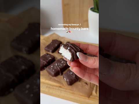 Healthier homemade bounty bars 🥥🍫 #snack #dessert #bounty #easyrecipe