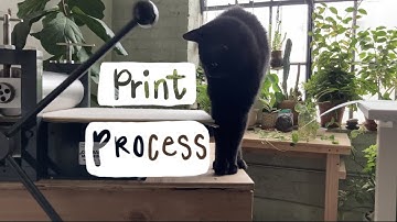 RELIEF PRINTMAKING, Printing Process, linocut block print | ART STUDIO vlog 18