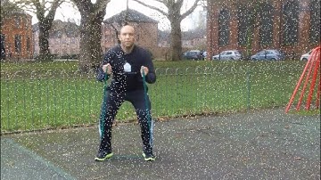 Fitness Retreat: Resistance Band Squat & Bicep Curl