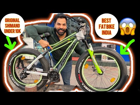 Best fat bike in India with original Shimano shocker dual disk alloy rims  best fat bike under 10k - YouTube