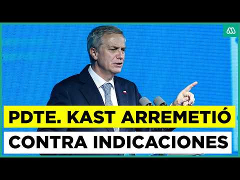 Presidente Kast critica ‘tsunami de indicaciones’ y demanda ‘huracán de inversiones’ en la construcción