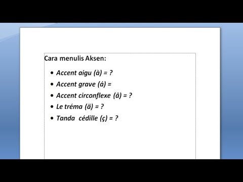 Video: 5 Cara Menulis Aksen