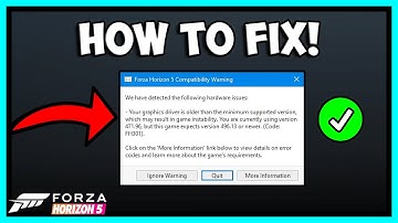 How to Fix Forza Horizon 5 Error Code FH301, Graphics Driver Error
