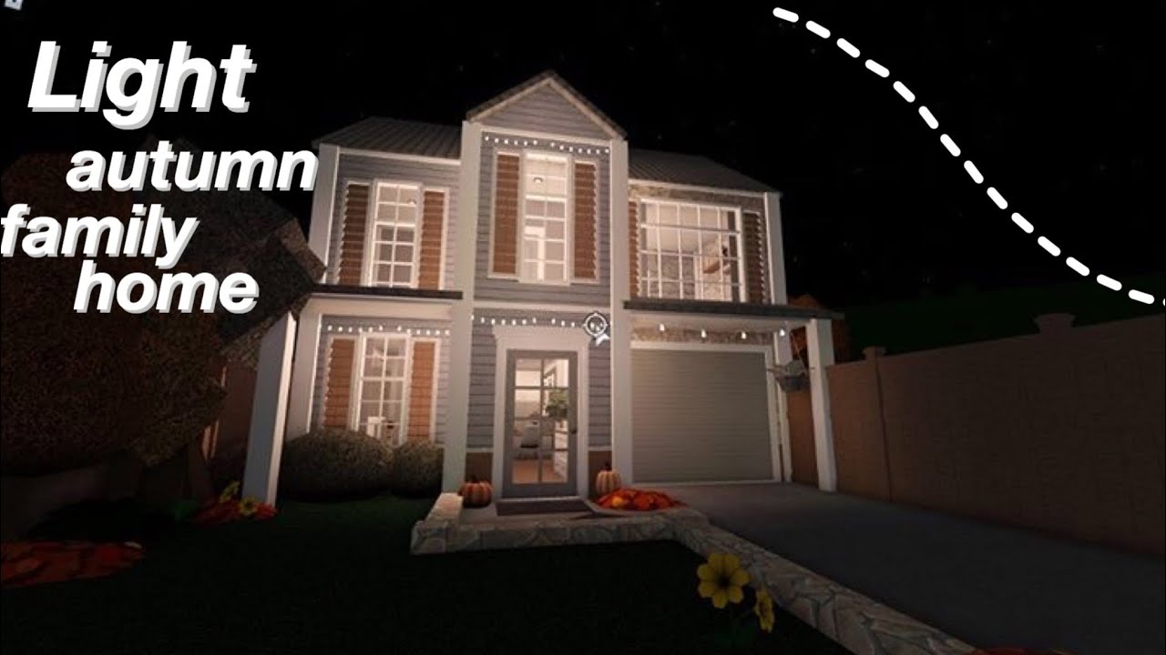 BLOXBURG Light autumn family home🍁🥧🍂 YouTube
