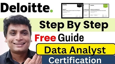 I Have Completed Free Deloitte Data Analyst Virtual Internship Job simulation program & certificate