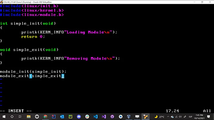 Adding and Removing Modules In Linux Kernel