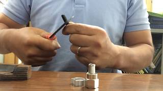 アンテナプラグの加工方法　　F型接栓