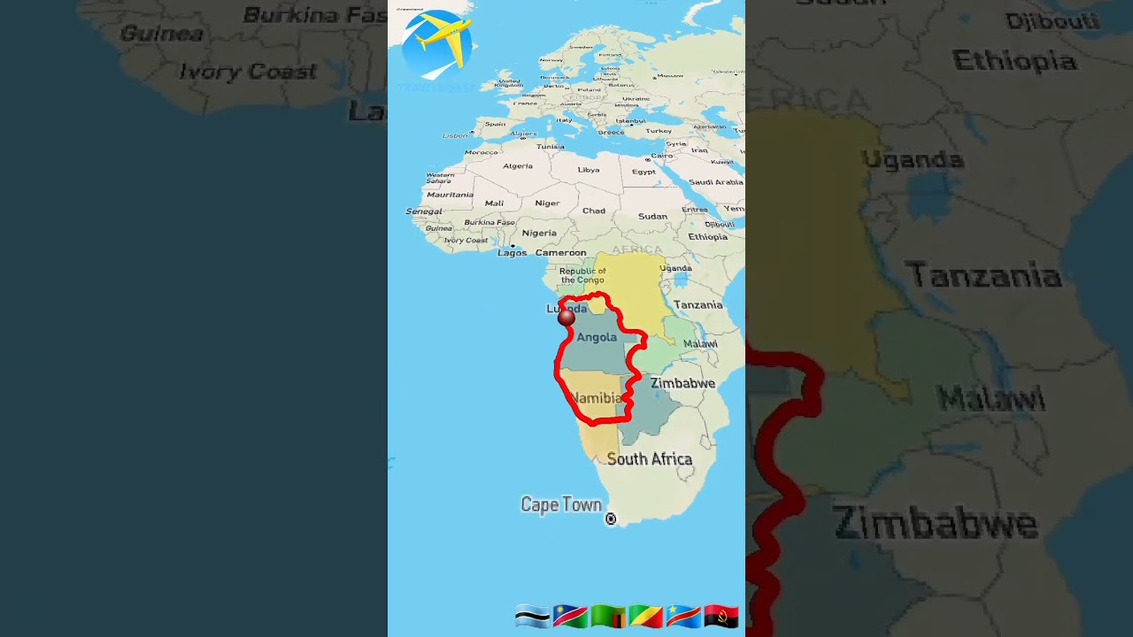 Great Angola 💪 #geography #geographymap #namibia #map #country #africa