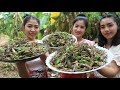Yummy cooking grasshopper with salt recipe  cooking skill