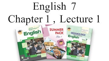 English Class 7 Chapter 1 Lecture 1