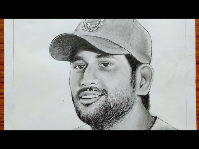 Portrait Artist - Pencil portrait of thala Dhoni... #dhoni #msd #msdhoni  #csk #ipl 🏏🚁 . . . . . . . . . . . . . #art #illustration #drawing#picture  #paint #painting #