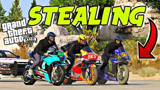 Stealing ALL "MOTO GP" SUPERBIKES from gangsters in INTRACON CITY | GTA 5 RP